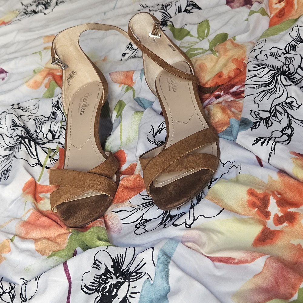Charles By Charles David Brown Suede Sandals